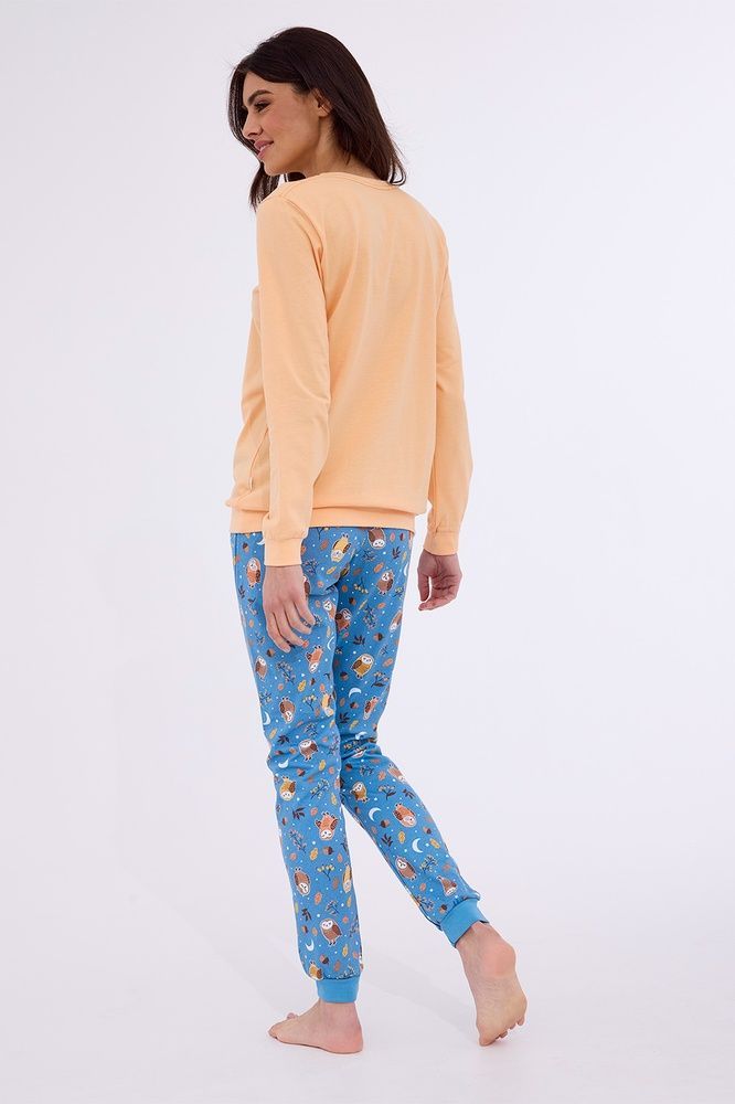 Піжама жіноча Cornette 373 Owls 467-373 B24, peach/blue (персиковий-блакитний), M