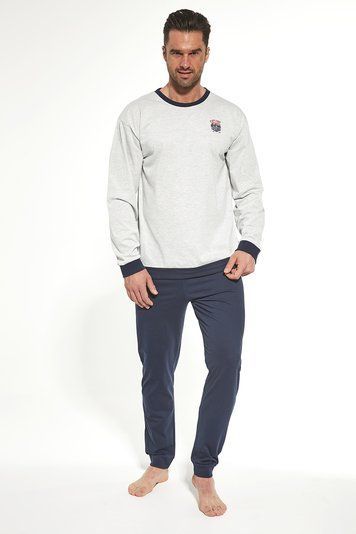 Піжама чоловіча Cornette 213 Peaks 308-22, melange/navy blue (меланж/синій), L
