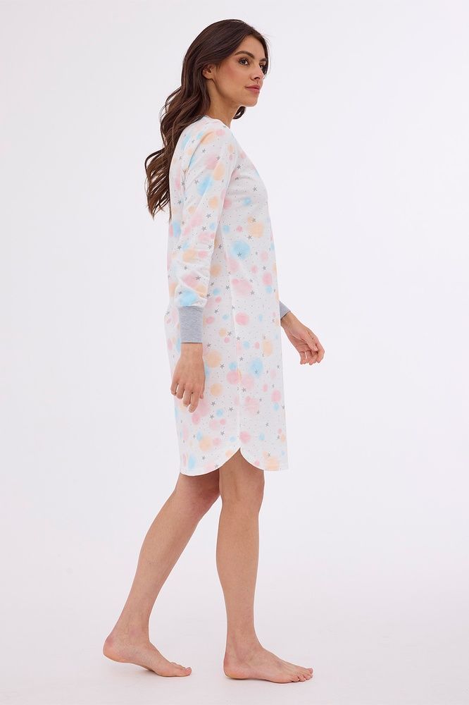 Нічна сорочка жіноча Cornette 381 Star 3 777-381 B24, white/pink (біло-рожевий), S