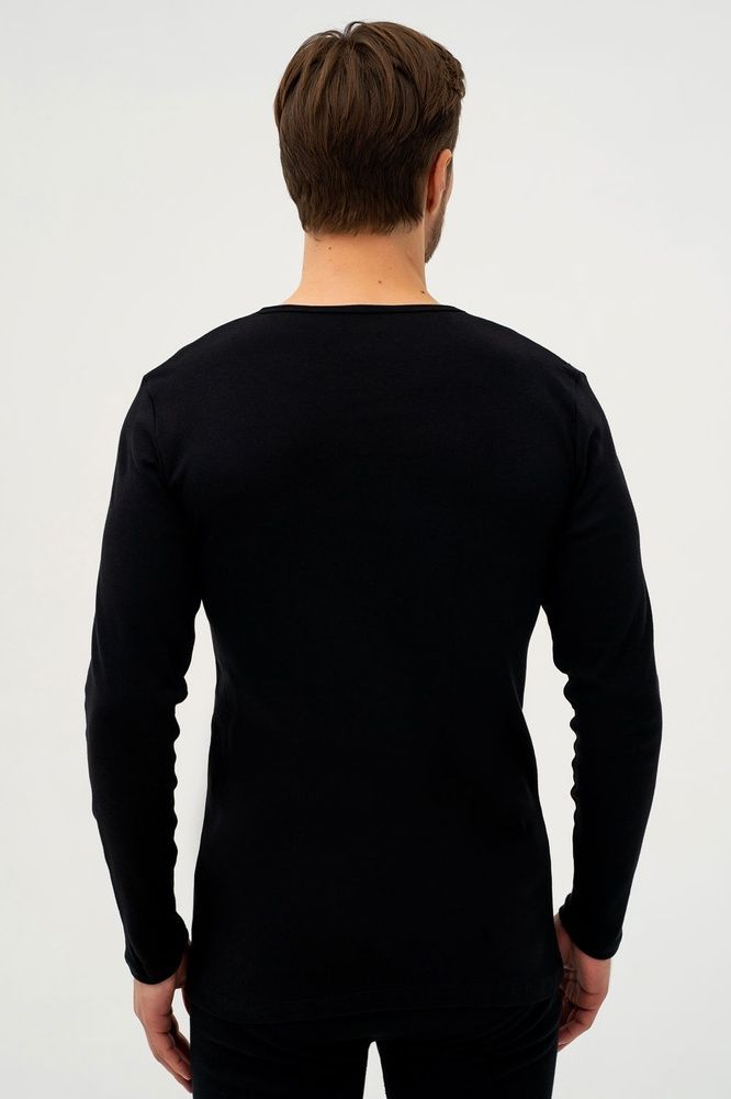 Футболка мужская Cornette 214 RIBBED THERMO, чорний, 4XL