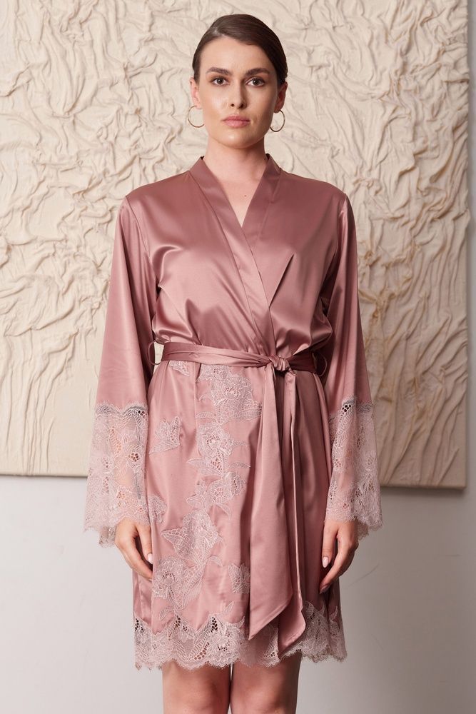 Халат жіночий Effetto S03417P, wood rose (світло-рожевий), 3XL