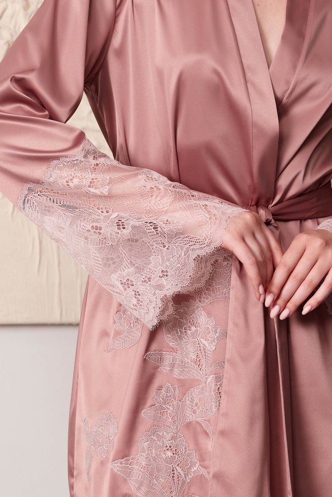 Халат жіночий Effetto S03417P, wood rose (світло-рожевий), 3XL