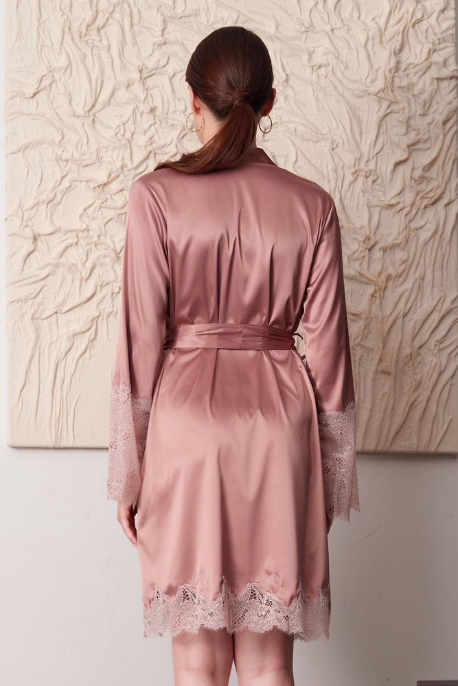Халат жіночий Effetto S03417P, wood rose (світло-рожевий), 3XL