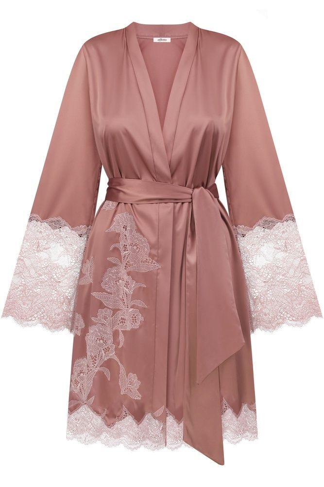 Халат жіночий Effetto S03417P, wood rose (світло-рожевий), 3XL