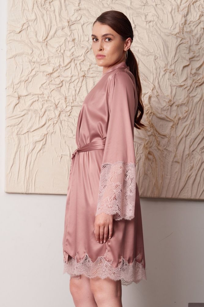 Халат жіночий Effetto S03417P, wood rose (світло-рожевий), 3XL
