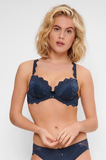 Бюстгальтер з гелевим пуш-ап LingaDore 6622, Midnight blue (синій), 70, D