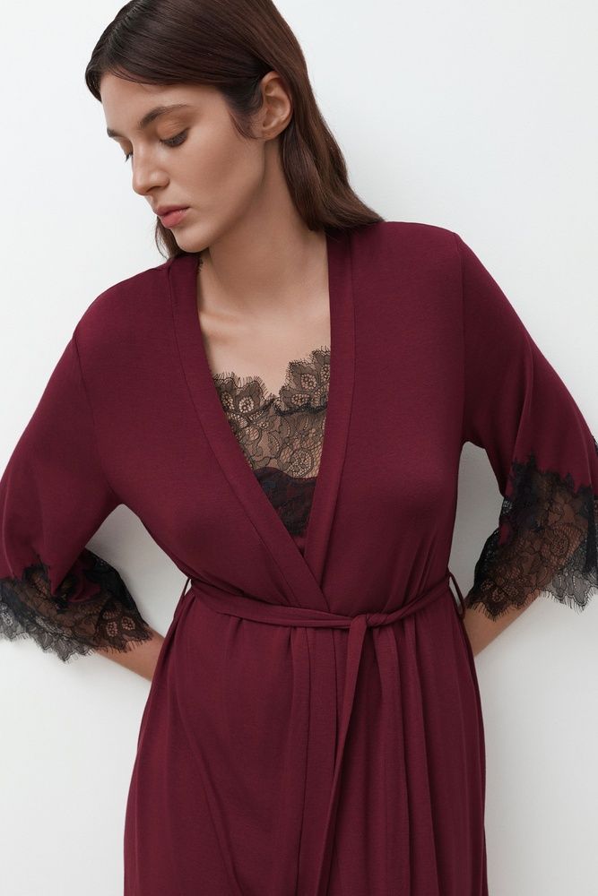 Халат жіночий Effetto 03340, cherry lacquer (бордо), L