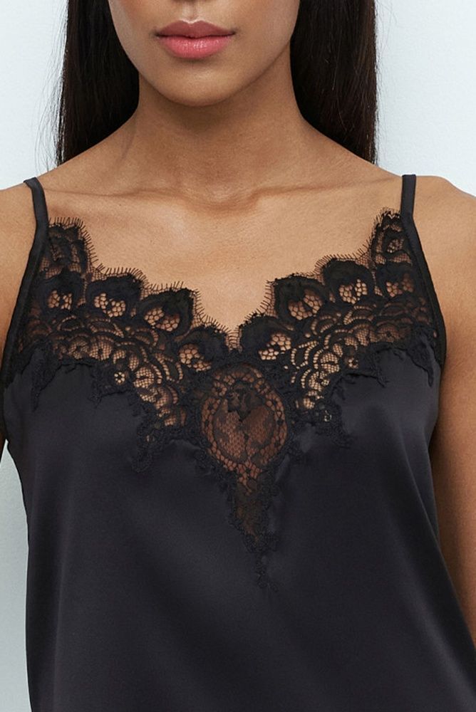 Шовкова жіноча піжама Effetto 04103SL-Р, Black (чорний), 3XL