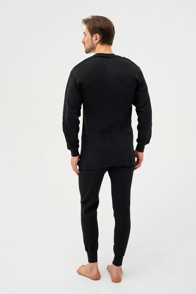 Термокомплект чоловічий LUX Cott's Wool Thermal set, black melange (т.меланжевий), M