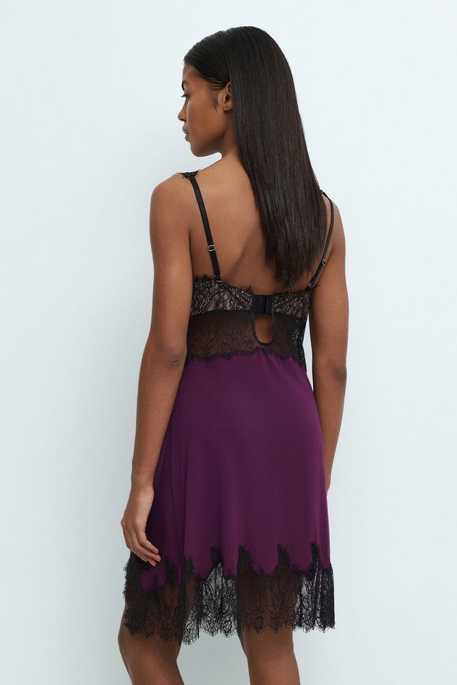 Нічна сорочка жіноча Effetto 03335IM, aubergine (баклажановий), 3XL