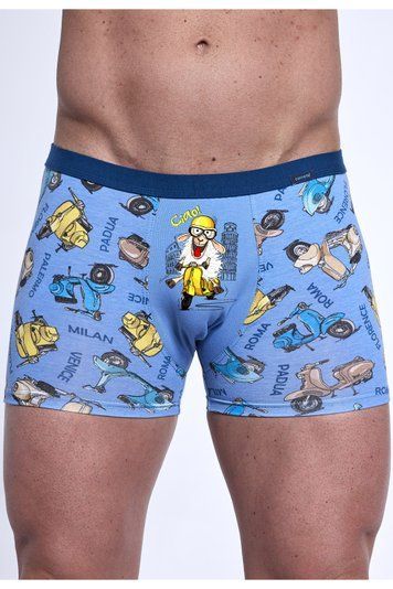 Труси-боксери чоловічі Cornette 243 Ciao 280-243 Tatoo A25, blue (блакитний), L