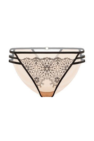 Трусы мини-бикини женские Gracija-Rim 24900, чорно-бежевий, L