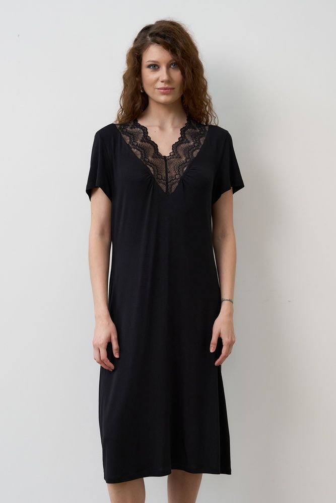 Нічна сорочка жіноча Effetto 02100, Black (чорний), XS