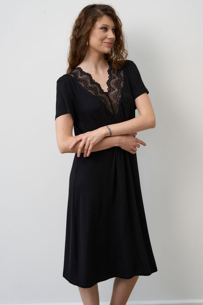 Нічна сорочка жіноча Effetto 02100, Black (чорний), XS