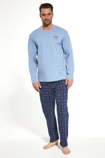 Піжама чоловіча Cornette 211 Arctic 124-22 3-5XL, blue melange/navy blue (блакитно-синій), 3XL