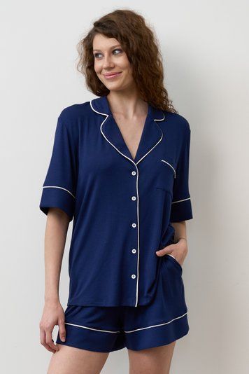 Піжама жіноча Effetto 02115IM, navy blue (т.синій), 3XL