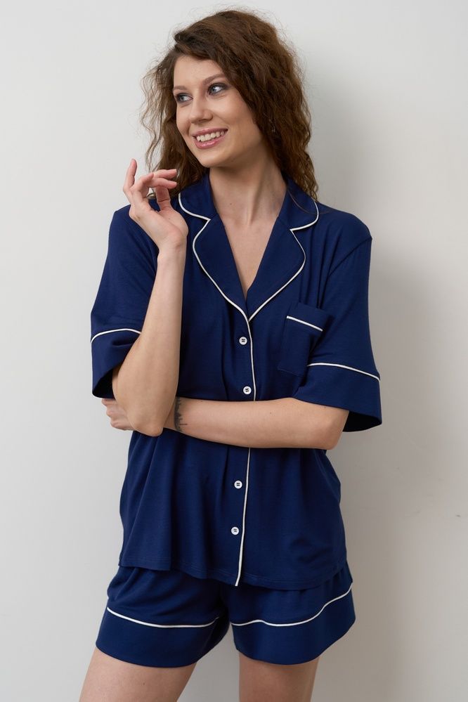 Піжама жіноча Effetto 02115IM, navy blue (т.синій), 3XL