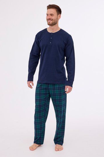 Піжама чоловіча Cornette 266 Owen 458-266 B24, navy blue/green (синьо-салатовий), L