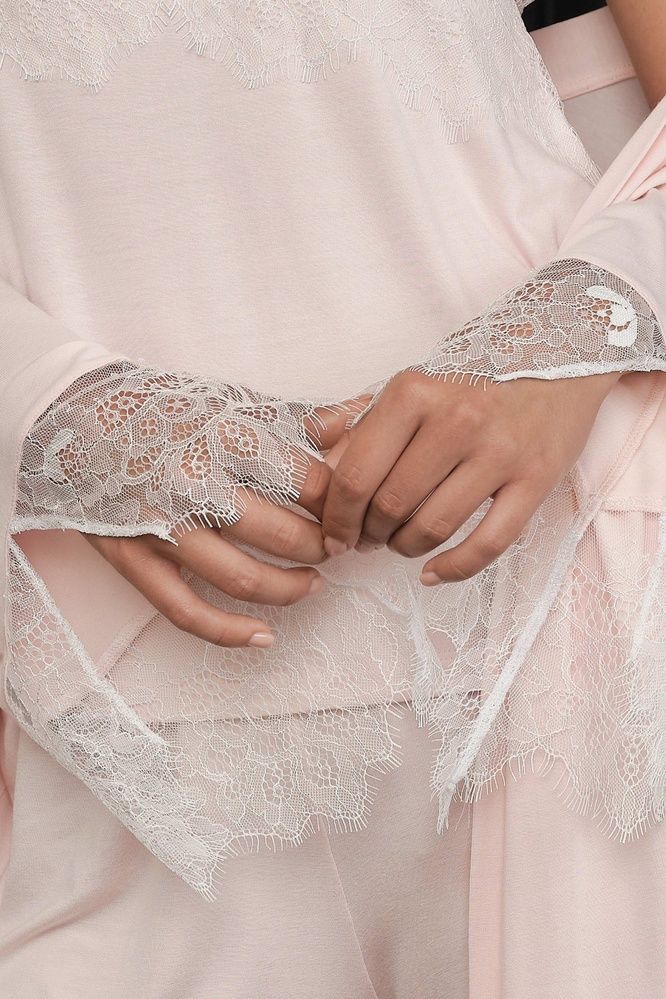 Халат женский Effetto 03325P, персиково-білий, 3XL