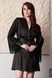 Шовковий жіночий халат Effetto 04101SL-Р, Black (чорний), 3XL
