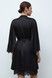 Шовковий жіночий халат Effetto 04101SL-Р, Black (чорний), 3XL
