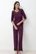 Піжама жіноча Effetto 03338IM, aubergine (баклажановий), 3XL