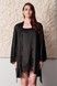 Шовковий жіночий халат Effetto 04101SL-Р, Black (чорний), 3XL