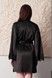 Шовковий жіночий халат Effetto 04101SL-Р, Black (чорний), 3XL