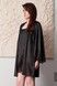 Шовковий жіночий халат Effetto 04101SL-Р, Black (чорний), 3XL