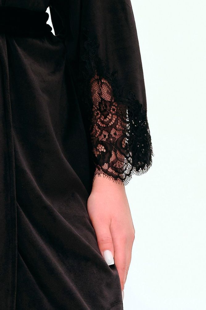 Халат жіночий Effetto 03220, Black (чорний), XS