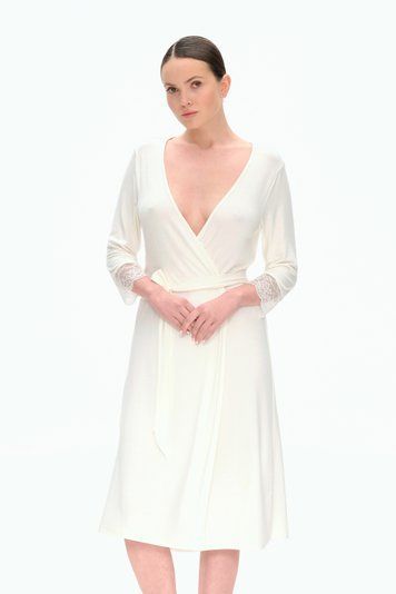 Халат женский Effetto 02111P, айворі, 3XL