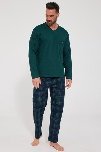 Піжама чоловіча Cornette 122-335 B26 3-5XL, green/navy blue (зелений/т.синій)