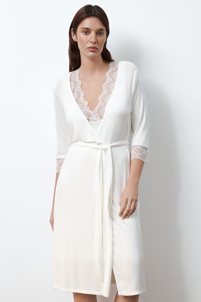 Халат женский Effetto 02111P, айворі, 3XL