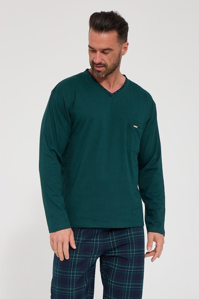 Піжама чоловіча Cornette 122-335 B26 3-5XL, green/navy blue (зелений/т.синій)