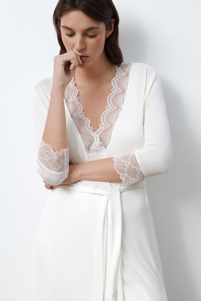 Халат женский Effetto 02111P, айворі, 3XL