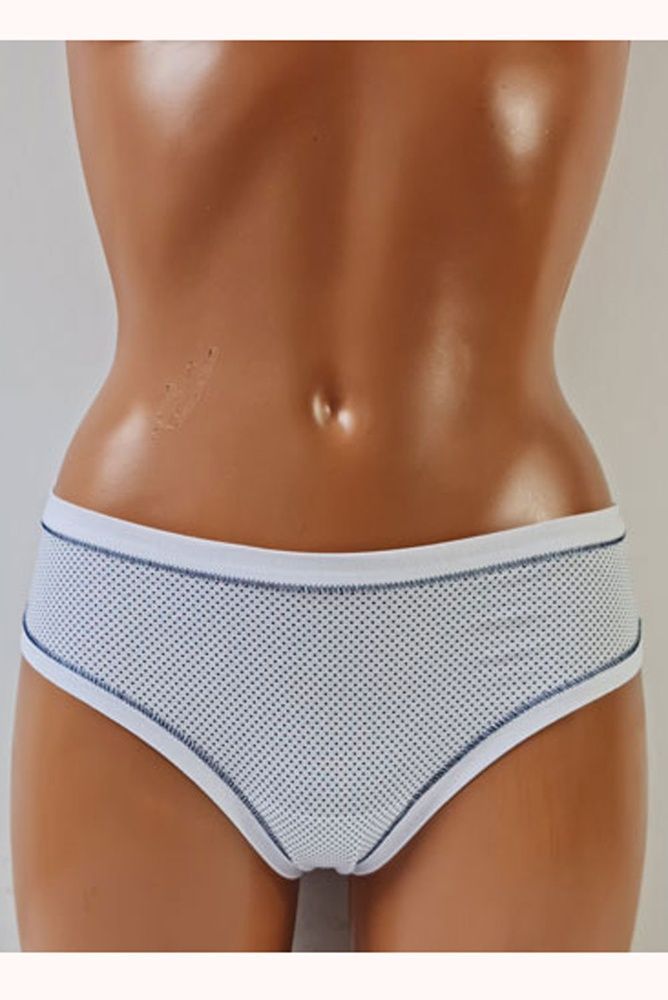 Труси-бразиліана жіночі Emy 6035d, bianco pois blu (білий в горох), 2/S