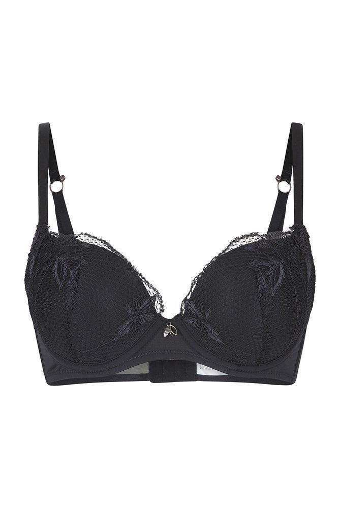 Бюстгальтер з гелевим пуш-ап LingaDore 6614, Black (чорний), 75, B