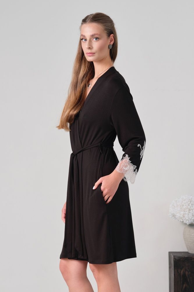 Халат жіночий Effetto 03161, Black (чорний), S