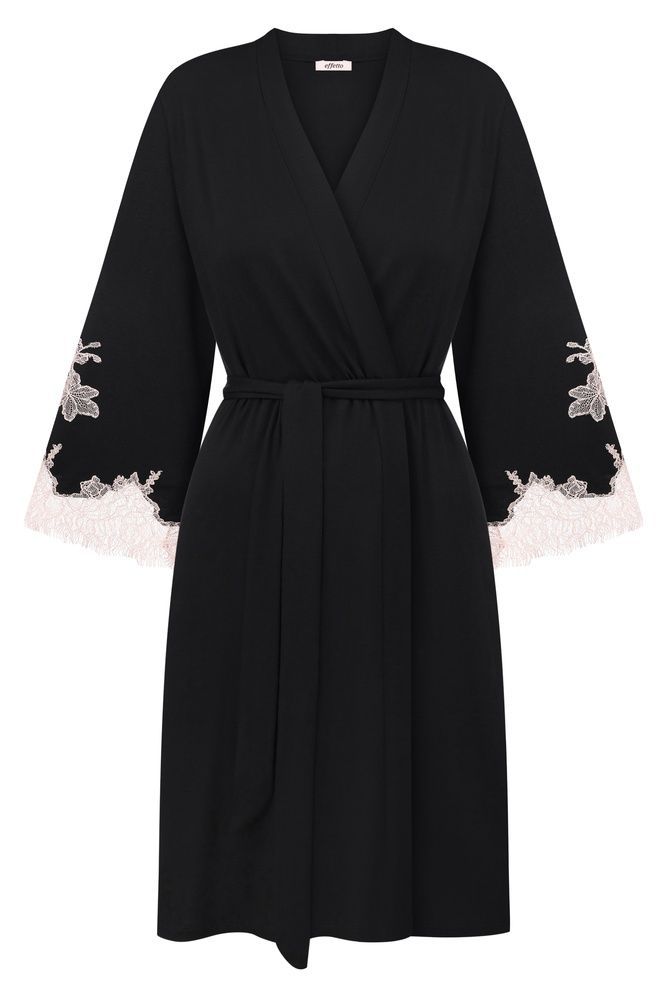 Халат жіночий Effetto 03161, Black (чорний), S