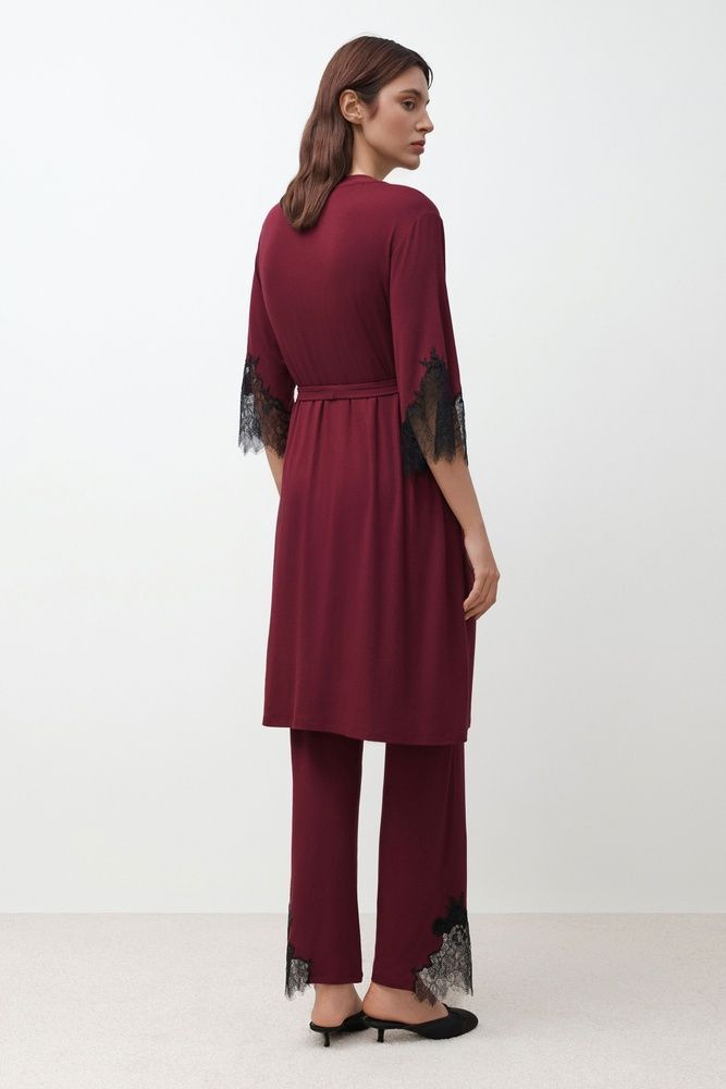 Халат жіночий Effetto 03340P, cherry lacquer (бордо), 3XL