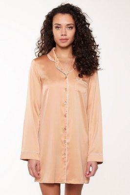 Ночная рубашка женская LingaDore 6205PD, пудровий, L
