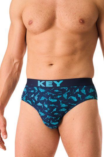 Набір трусів-сліпів чоловічих 2 шт Key MPP 941 A26, navy blue/turquoise (т.синій/бірюзовий)
