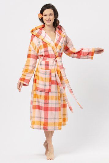Халат жіночий Key LGL 421 B24, rosa/orange (рожево-помаранчевий), S/M