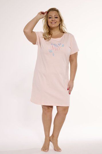 Нічна сорочка жіноча Cornette 282 Wake Up 2 612-282 A24 3-5XL, pink (рожевий), 3XL