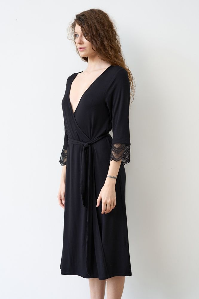 Халат жіночий Effetto 02105, Black (чорний), XS