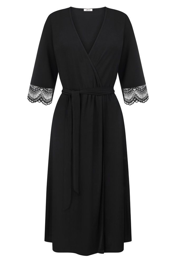 Халат жіночий Effetto 02105, Black (чорний), XS