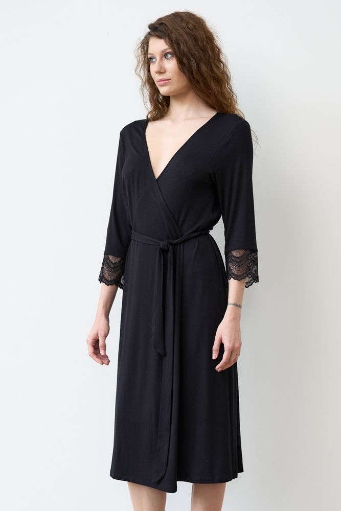 Халат жіночий Effetto 02105, Black (чорний), XS