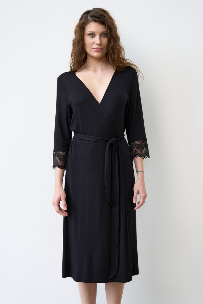 Халат жіночий Effetto 02105, Black (чорний), XS