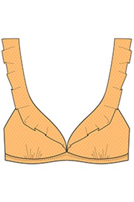 Бюстгальтер-трикутник купальний з формованою чашкою BeachLife 070125-160, textured fabric (жовтий), 70, B