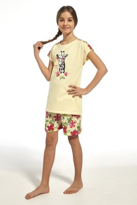 Пижама для девочек Cornette 65 Aloha 245-19, зелено-розовый, 98-104
